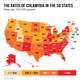 Illustration for article titled The Prevalence Of STDs In The US In Map Form